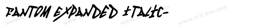 Fantom Expanded Italic字体转换